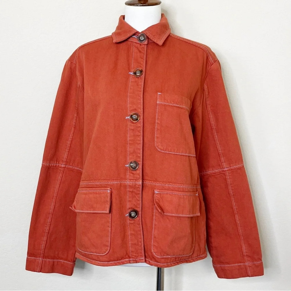 Roller Rabbit Adara Twill Point Collar Long Sleeve
Jacket in Terracotta XS‎ - Picture 4 of 15